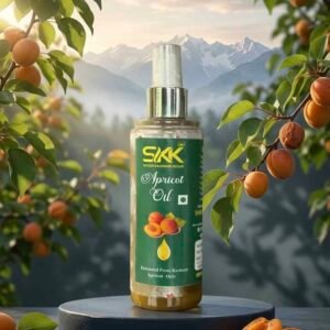 Pure Kashmiri Apricot Kernel Oil – Lightweight Cold-Pressed Skin & Hair Oil