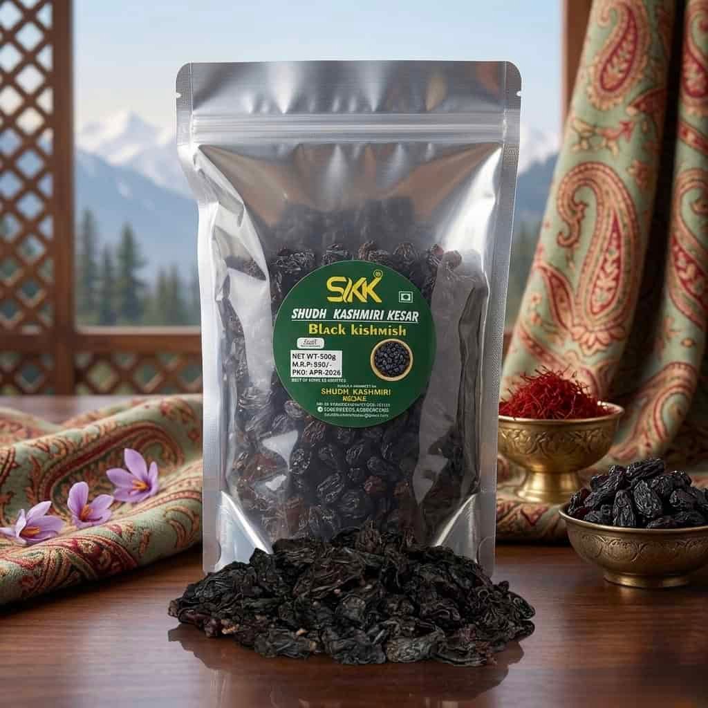 Premium Black Kishmish – Naturally Sweet Seedless Dark Raisins | Rich in Iron