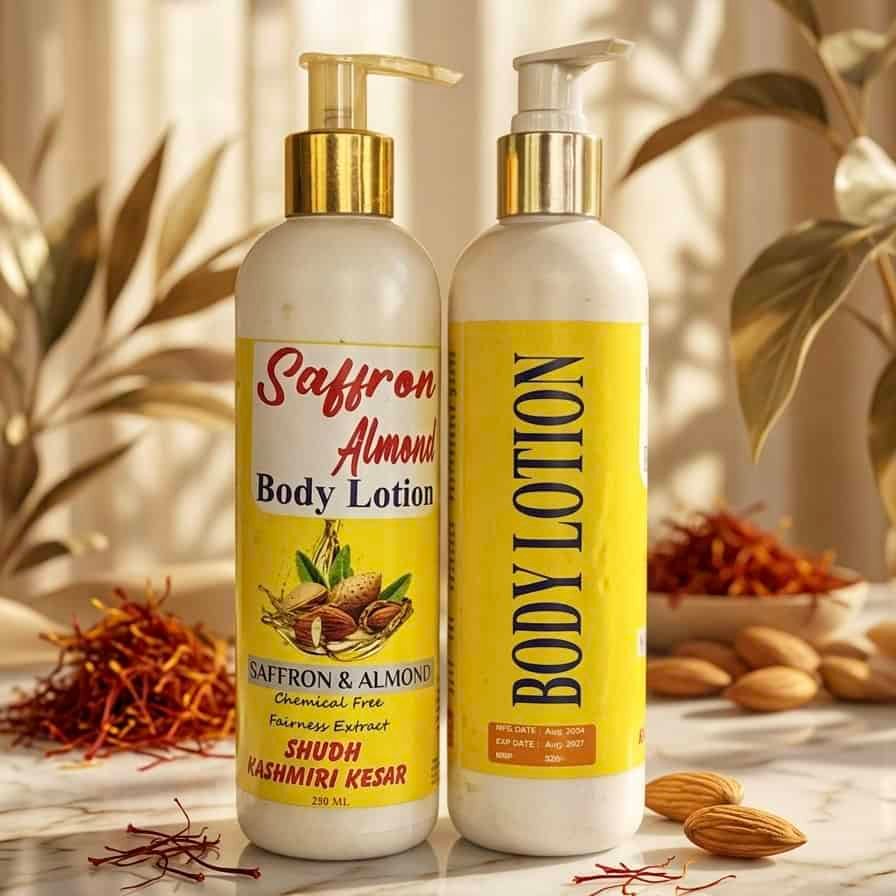 Kashmiri Saffron Body Lotion – Deep Moisturising & Skin Softening Daily Lotion