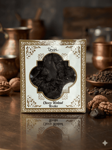 Choco Walnut Rocks – Premium Dark Chocolate Coated Kashmiri Walnuts