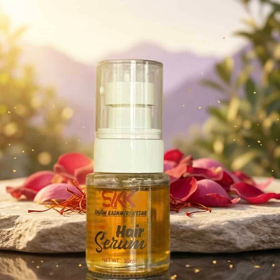 Kashmiri Kesar Hair Serum – Strengthening & Shine-Boosting Saffron Hair Treatment