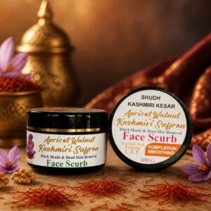 Kashmiri Saffron Face Scrub – Natural Exfoliating Glow Treatment | Brightening Scrub