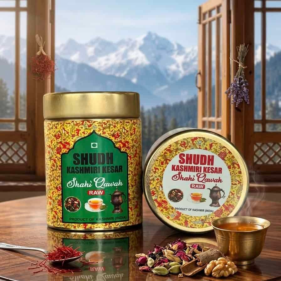 Raw Kashmiri Kehwa Sugar Free – Authentic Whole Spice Herbal Tea | Pure Wellness