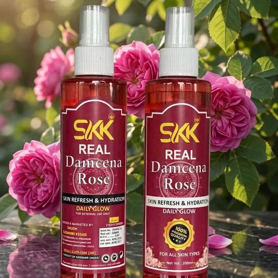 Premium Natural Rose Water – Pure Steam-Distilled Floral Toner | 200ml